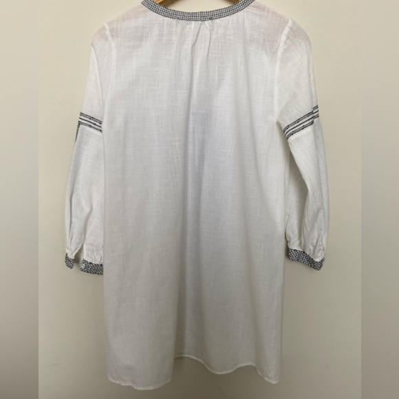 Zara linen tunic with black thread detailing - Picture 2 of 8